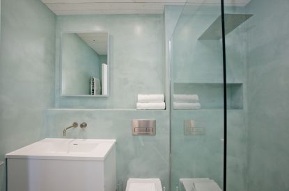 A bathroom at Seascape House, Cornwall