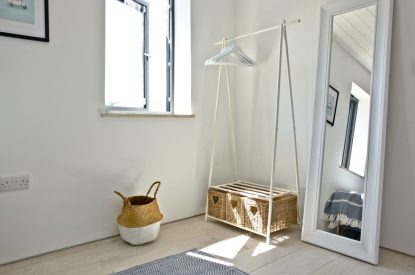 A bedroom at Seascape House, Cornwall