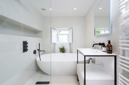 A bathroom at Watergate House, Cornwall