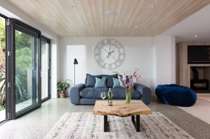 The lounge at Watergate House, Cornwall