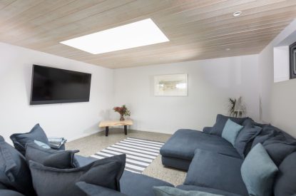 The living room at Watergate House, Cornwall