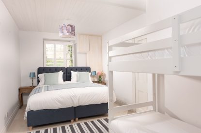 Family bedroom at Watergate House, Cornwall