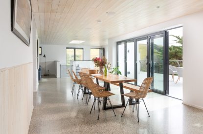 The dining area at Watergate House, Cornwall