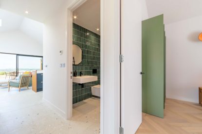 The bathroom at Woodlark, Devon