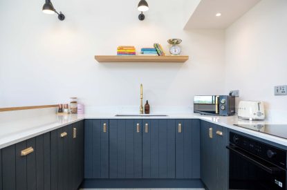 The kitchen at Woodlark, Devon