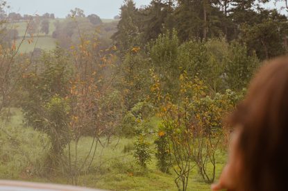 The hot tub at Brackenfell Lodge, Herefordshire