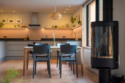 The dining kitchen at Cedar Lodge, Herefordshire