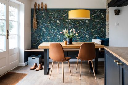 The dining area at Sweet Pea Cottage, Litton, Peak District