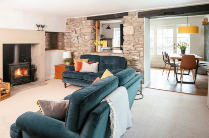 The living room at Sweet Pea Cottage, Litton, Peak District