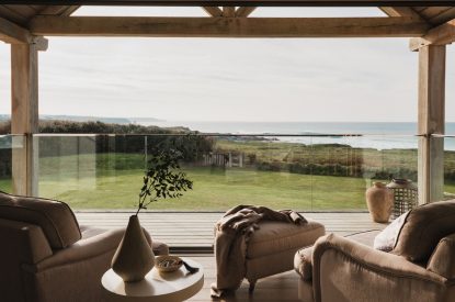 Sea views from the lounge at Ocean View, Cornwall