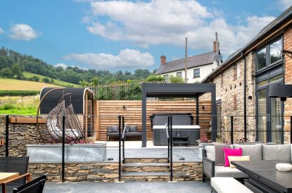 The outdoor space at Swn y Nant, Wrexham