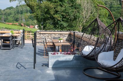 The sun terrace at Swn y Nant, Wrexham