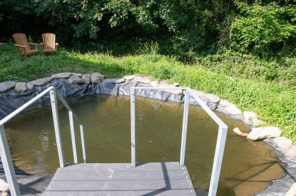 The natural plunge pool at Swn y Nant, Wrexham