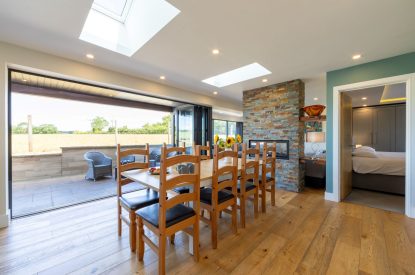 The dining room at Shepherd's Lodge, Somerset