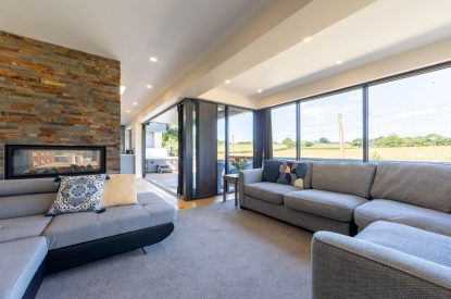 The sitting room at Shepherd's Lodge, Somerset