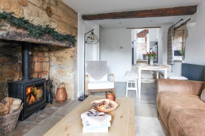 The open plan living space at Heartview Cottage, Cotswolds