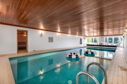 The heated indoor swimming pool at Merry Manor, Essex