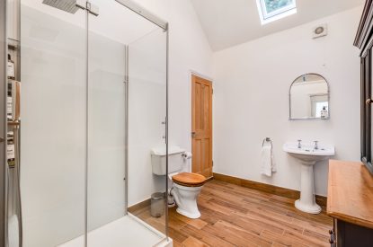 A shower room at Merry Manor, Essex