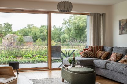 The living room at Kingfisher Forge, Shropshire