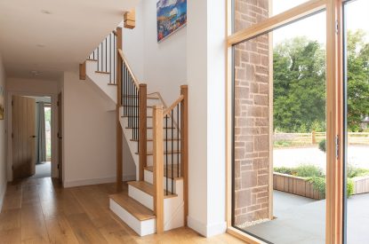 The entrance hall at Kingfisher Forge, Shropshire