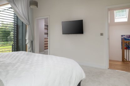 Super king sized bedroom at Kingfisher Forge, Shropshire