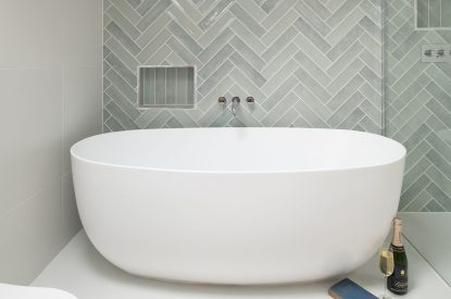 A bathroom at Kingfisher Forge, Shropshire