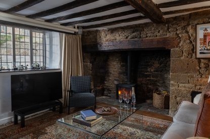 The sitting room at The Old Post Office, Cotswolds