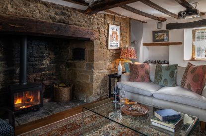 A sitting room at The Old Post Office, Cotswolds