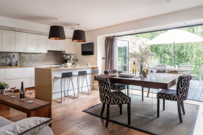 The dining kitchen at The Old Post Office, Cotswolds