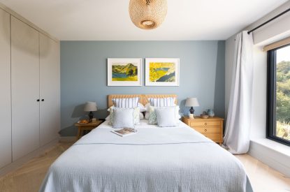 A double bedroom at Tamarind Tide, Cornwall