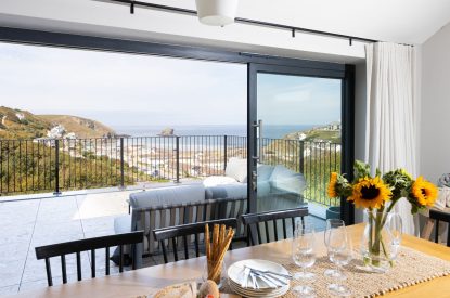 The dining table at Tamarind Tide, Cornwall