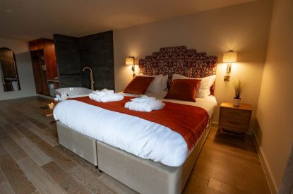 A super king sized bedroom at Crescent House, Lake District