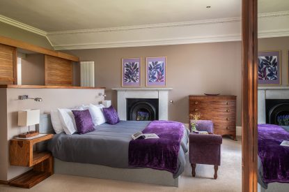 The principal bedroom at Quarter House, Scottish Borders