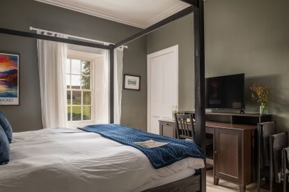 A super king sized bedroom at Quarter House, Scottish Borders