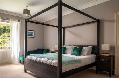 Four poster bed at Quarter House, Scottish Borders