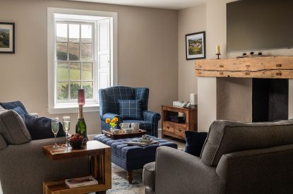 Seating area at Quarter House, Scottish Borders