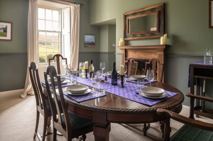 The formal dining room at Quarter House, Scottish Borders