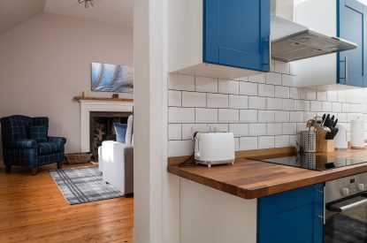 The cottage kitchen at Quarter House, Scottish Borders