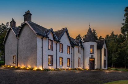 Quarter House at night, Scottish Borders