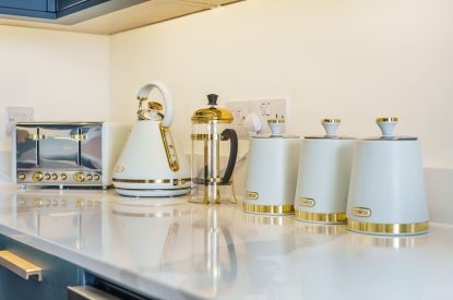 The kitchen at Azure Escape, Cornwall