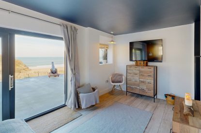 A king size bedroom at The Tide House, Cornwall