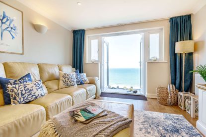 The living room at Tranquil Shores, Cornwall