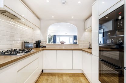 The kitchen at Tranquil Shores, Cornwall