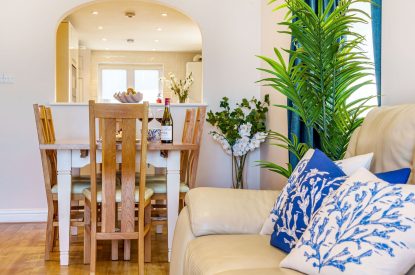 The living room at Tranquil Shores, Cornwall