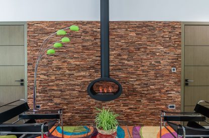 The fireplace at The Bridge House, Hampshire