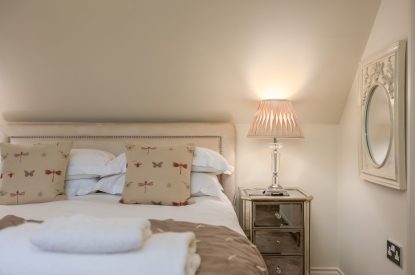 A king sized bedroom at Esk View, Whitby