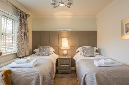 Twin bedroom at Esk View, Whitby