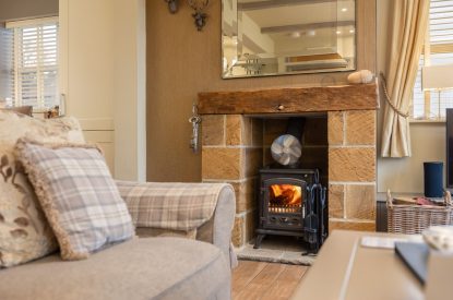 The log burner at Esk View, Whitby