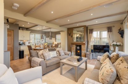 Open plan living space at Esk View, Whitby