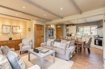 Open plan living space at Esk View, Whitby